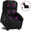 vidaXL Massagesessel mit Aufstehhilfe Elektrisch Schwarz Kunstleder 3204247 Bild 2