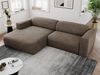 Ecksofa PASADENA, freistehendes Ecksofa, breite Armlehnen, Federsitz - links - Braun Velours Bild 3