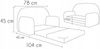 FORTISLINE Kindersofa Mini-Sofa Rosalia aus Cord – Komfort, Stil und Sicherheit für Ihr Kind, zusammenklappbar, waschbarer Bezug, keine Montage erforderlich Bild 3