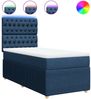 vidaXL Boxspringbett mit Matratze Blau 90x190 cm Stoff 3294224 Bild 2