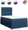 vidaXL Boxspringbett mit Matratze Blau 120x200 cm Stoff 3294336 Bild 2