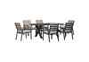 Outsunny Garten-Essgruppe wasserabweisende Polster, 175x92x73cm, (Sitzgruppe, 7-tlg, 1 Tisch, 6 Stühle), Wasserabweisende Kissen Bild 2
