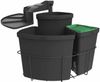 Abfallsorter CABBI-3 plus in ANTHRAZIT inkl. Bio-Deckel / ab 50 cm Schrankbreite / Abfalleimer / Mülleimer / Schwenkeimer Bild 5