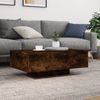 vidaXL Couchtisch mit LED-Leuchten Räuchereiche 85x55x31 cm 836613 Bild 4