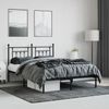 vidaXL Bettgestell mit Kopfteil Metall Schwarz 150x200 cm 353539 Bild 4