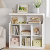 Bücherregal, 8-Raster Bücherschrank, Lagerregal, Büroregale,Aufbewahrung Standregal für Schlafzimmer, Wohnzimmer, Arbeitszimmer und Büro 30 x 100 x 100 cm weiß Bild 3