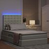 vidaXL LED-Speicherbett mit Matratze Hellgrau 120 x 200 cm Samt 3372777 Bild 5
