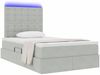 vidaXL LED-Speicherbett mit Matratze Hellgrau 120 x 200 cm Samt 3372777 Bild 3