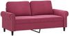 vidaXL 2-Sitzer-Sofa mit Zierkissen Weinrot 140 cm Samt 3200949 Bild 4