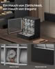 SONGMICS Uhrenbox 12 Fächer, Uhrenkasten mit Fenster, Uhren-Präsentation, Massivholzfurnier, Samtfutter, vertikale Aufbewahrung, platzsparend, Geschenkidee, ebenholzschwarz JOWDE014B01 Bild 4