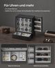 SONGMICS Uhrenbox 12 Fächer, Uhrenkasten mit Fenster, Uhren-Präsentation, Massivholzfurnier, Samtfutter, vertikale Aufbewahrung, platzsparend, Geschenkidee, ebenholzschwarz JOWDE014B01 Bild 3