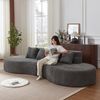 4-Sitzer Modulsofa H 65 x T 310 x B 110 cm aus Chenille, 2-teilig kombinierbar Bild 2