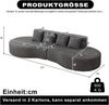 4-Sitzer Modulsofa H 65 x T 310 x B 110 cm aus Chenille, 2-teilig kombinierbar Bild 5