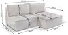 Ecksofa Schlafsofa AMALIA Stoff Raven Anthrazit Ottomane Rechts Bild 5