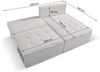 Ecksofa Schlafsofa AMALIA Stoff Raven Anthrazit Ottomane Rechts Bild 4