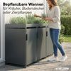 STEELSØN 'Thoria' Mülltonnenbox 3er je 240 Liter, anthrazit, Mülltonnenverkleidung aus Stahl, wetterfest, 125x80x203 cm, Müllbox mit Pflanzendach für 3 Tonnen Bild 5