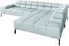 KAWOLA Sofa NELSON Ecksofa Leder hellblau Recamiere rechts 72 x 216 x 321 cm Bild 3