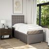 vidaXL Boxspringbett mit Matratze Taupe 90x200 cm Stoff 3294257 Bild 5