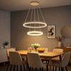 LED Hängeleuchte, Ringe, sandfarben, höhenverstellbar, D 50 cm Bild 3