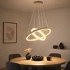 LED Hängeleuchte, Ringe, sandfarben, höhenverstellbar, D 50 cm Bild 2