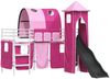vidaXL Kinderloftbett Uni Weiß und Rosa 100 x 190 cm Metall 42020910 Bild 4