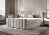 B&B Home 'Adelle IV' Boxspringbett mit Bettkasten, Samt, Creme, 160x200 cm Bild 5