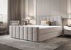 B&B Home 'Adelle IV' Boxspringbett mit Bettkasten, Samt, Creme, 160x200 cm Bild 4