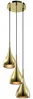 Vente-unique - OSARA Hängelampe Kronleuchter und Deckenlampe Metall Gold - B 36 cm x H 138 cm x L 36 cm Bild 3