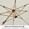 PURPLE LEAF Ampelschirm Großer windfester quadratischer Sonnenschirm, Teak-Aluminiumgestell, LxB: 300,00x300,00 cm, 360° drehbar Bild 3