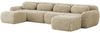 Modulares Sofa aus Plüsch mit rutschfester Basis & Kissen, beige Bild 5