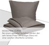 La Vida Satin Bettwäsche Set Uni mit Deckenbezug in 135x200 cm + Kissenbezug 80x80 cm in Taupe Beige aus Baumwolle + Reißverschluss | ÖkoTex Zertifiziert | seidig Glatte Schlafzimmer Einrichtung Bild 2
