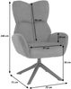 2er-Set Esszimmerstuhl HWC-Q54, Relaxstuhl Loungestuhl Polsterstuhl, drehbar Metall Cord (320g/m²) ~ creme Bild 3