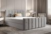 B&B Home 'Adelon' Boxspringbett mit Bettkasten, Samt, Hellgrau, 200x200 cm Bild 2