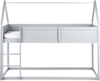 Halbhochbett Haus Kiefernholz DIENNE 90 x 200 cm Grau Bild 4