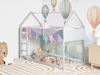 Halbhochbett Haus Kiefernholz DIENNE 90 x 200 cm Grau Bild 3