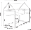 Halbhochbett Haus Kiefernholz DIENNE 90 x 200 cm Grau Bild 2