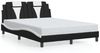 vidaXL Bettgestell "Viana" ohne Matratze Schwarz und Weiß 140x190 cm Kunstleder 3208094 Bild 2