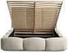 Polsterbett Doppelbett GRACIA 160x200cm in Stoff Boston Graubeige Bild 2