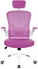 Bürostuhl Ergonomisch Drehstuhl Schreibtischstuhl Mesh Netzstoff office Stuhl Weiß / Rosa mit Kopfstütze Bild 2