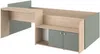 Vente-unique - MIVONA Bett Holz, Platte GrünBeige - B 203 cm x H 75,2 cm x L 136 cm Bild 3