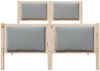 vidaXL Bettrahmen mit Kopfteil Hellgrau 120 x 190 cm Stoff 878344 Bild 5