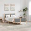 vidaXL Bettrahmen mit Kopfteil Hellgrau 120 x 190 cm Stoff 878344 Bild 1
