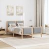 vidaXL Bettrahmen mit Kopfteil Hellgrau 120 x 190 cm Stoff 878344 Bild 4