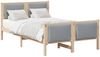 vidaXL Bettrahmen mit Kopfteil Hellgrau 120 x 190 cm Stoff 878344 Bild 2