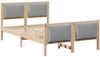 vidaXL Bettrahmen mit Kopfteil Hellgrau 120 x 190 cm Stoff 878344 Bild 3