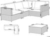 Ecksofa Lounge Set AVOLA Grau Bild 2