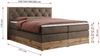 Boxspringbett VENETO KING, Doppelbett mit Multipocket-Matratze, Polsterbett mit Kopfstütze - 140 x 200 cm - Braun Velvet - H3 Bild 5