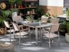 Essgruppe für 6 Personen GROSSETO Stein Granit Optik 180x90x76 cm Beige Bild 3
