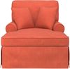 vidaXL Chaise Lounge mit Rock mit Kissen 3 pcs Rot-Orange Cordstoff 42022953 Bild 4