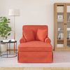 vidaXL Chaise Lounge mit Rock mit Kissen 3 pcs Rot-Orange Cordstoff 42022953 Bild 3